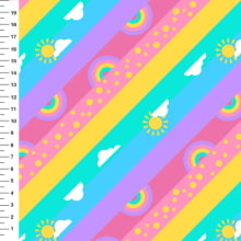 Sintético Doll Listras Arco-Íris Nuvens Candy - Meia Tigela 50cm x 1,36mt Sintético Doll Listras Arco-Íris Nuvens Candy - Meia Tigela 50cm x 1,36mt