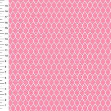 Sintético Doll Marroquino Branco Fundo Rosa - Meia Tigela 50cm x 1,36mt Sintético Doll Marroquino Branco Fundo Rosa - Meia Tigela 50cm x 1,36mt