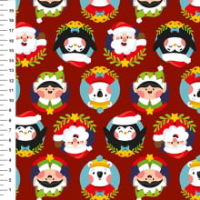 Sintético Doll Natal Guirlandas Fundo Vinho - Meia Tigela 50cm x 1,36mt Sintético Doll Natal Guirlandas Fundo Vinho - Meia Tigela 50cm x 1,36mt
