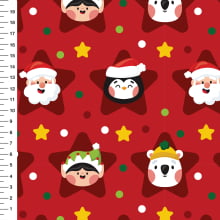 Sintético Doll Natal Noel e Pinguim Meia Tigela 50cm x 1,36mt Sintético Doll Natal Noel e Pinguim Meia Tigela 50cm x 1,36mt