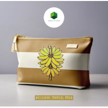 Sintético Doll Necessarie 30 x 20 Fruit Banana Bege