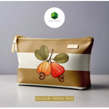 Sintético Doll Necessarie 30 x 20 Fruit Caju Bege