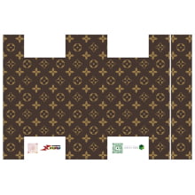 Sintético Doll Necessarie Box Paris Marrom