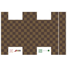 Sintético Doll Necessarie Box Paris Xadrez Marrom