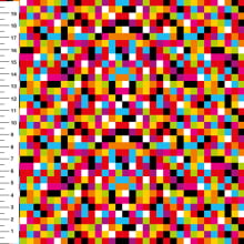 Sintético Doll Pixels Coloridos - Meia Tigela 50cm x 1,36mt Sintético Doll Pixels Coloridos - Meia Tigela 50cm x 1,36mt