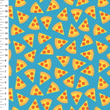 Sintético Doll Pizza Poá Fundo Azul - Meia Tigela 50cm x 1,36mt Sintético Doll Pizza Poá Fundo Azul - Meia Tigela 50cm x 1,36mt