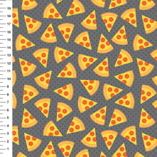 Sintético Doll Pizza Poá Fundo Cinza - Meia Tigela 50cm x 1,36mt Sintético Doll Pizza Poá Fundo Cinza - Meia Tigela 50cm x 1,36mt