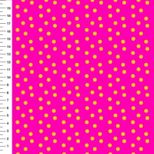 Sintético Doll Poá Amarelo Fundo Magenta - Meia Tigela 50cm x 1,36mt Sintético Doll Poá Amarelo Fundo Magenta - Meia Tigela 50cm x 1,36mt