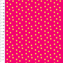 Sintético Doll Poá Amarelo Fundo Pink - Meia Tigela 50cm x 1,36mt Sintético Doll Poá Amarelo Fundo Pink - Meia Tigela 50cm x 1,36mt