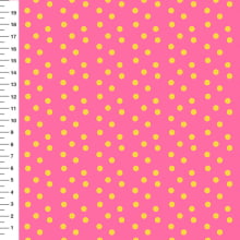 Sintético Doll Poá Amarelo Fundo Rosa - Meia Tigela 50cm x 1,36mt Sintético Doll Poá Amarelo Fundo Rosa - Meia Tigela 50cm x 1,36mt