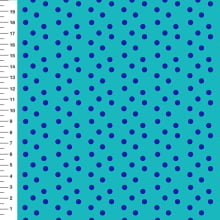 Sintético Doll Poá Azul Fundo Verde Água - Meia Tigela 50cm x 1,36mt Sintético Doll Poá Azul Fundo Verde Água - Meia Tigela 50cm x 1,36mt