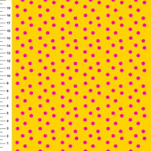 Sintético Doll Poá Pink Fundo Amarelo - Meia Tigela 50cm x 1,36mt Sintético Doll Poá Pink Fundo Amarelo - Meia Tigela 50cm x 1,36mt