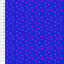 Sintético Doll Poá Pink Fundo Azul - Meia Tigela 50cm x 1,36mt Sintético Doll Poá Pink Fundo Azul - Meia Tigela 50cm x 1,36mt