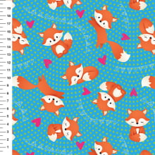 Sintético Doll Raposinhas Bandeirinhas Fundo Azul Claro - Meia Tigela 50cm x 1,36mt Sintético Doll Raposinhas Bandeirinhas Fundo Azul Claro - Meia Tigela 50cm x 1,36mt