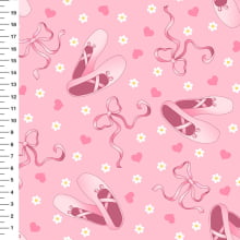 Sintético Doll Sapatilhas de Ballet Fundo Rosa - Meia Tigela 50cm x 1,36mt Sintético Doll Sapatilhas de Ballet Fundo Rosa - Meia Tigela 50cm x 1,36mt