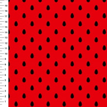 Sintético Doll Sementes de Melancia Fundo Vermelho - Meia Tigela 50cm x 1,36mt Sintético Doll Sementes de Melancia Fundo Vermelho - Meia Tigela 50cm x 1,36mt