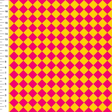 Sintético Doll Xadrez Diagonal Pink e Amarelo - Meia Tigela 50cm x 1,36mt Sintético Doll Xadrez Diagonal Pink e Amarelo - Meia Tigela 50cm x 1,36mt