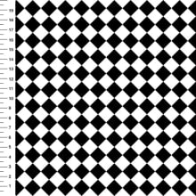 Sintético Doll Xadrez Diagonal Preto e Branco - Meia Tigela 50cm x 1,36mt Sintético Doll Xadrez Diagonal Preto e Branco - Meia Tigela 50cm x 1,36mt