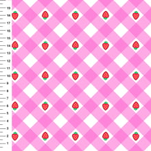 Sintético Doll Xadrez Morangos Rosa - Meia Tigela 50cm x 1,36mt Sintético Doll Xadrez Morangos Rosa - Meia Tigela 50cm x 1,36mt