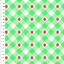 Sintético Doll Xadrez Morangos Verde - Meia Tigela 50cm x 1,36mt Sintético Doll Xadrez Morangos Verde - Meia Tigela 50cm x 1,36mt