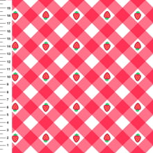 Sintético Doll Xadrez Morangos Vermelho - Meia Tigela 50cm x 1,36mt Sintético Doll Xadrez Morangos Vermelho - Meia Tigela 50cm x 1,36mt