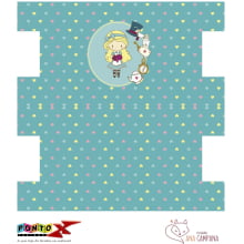 Sintético Estojo Alice by Ana Campana Verde Corações SN002