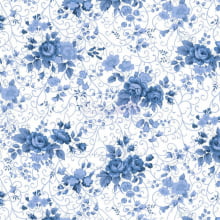 Floral Fernanda cor 18 (Azul)