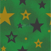Natal Gold cor - 73 (Verde) estrelinhas