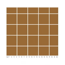 Tricoline Estampada Grid cor 15 (Caramelo c/ Branco) xadrez Ponto X Tecidos