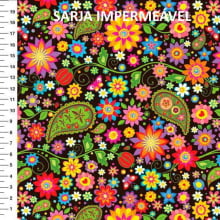 Sarja Estampada Impermeável Cashemir Colorido 9100e1661S