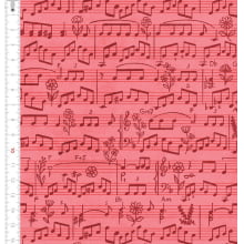 Musical Notas Fundo Goiaba - Cris de Marchi  9100e10600