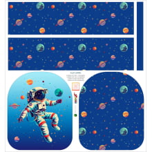 Painel Mochila Mini Astronauta - Ana Campana Sintético Doll Estampado