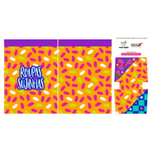 Saquinho Roupa Limpa/Suja Colorido Coleção Fantasia - Meia Tigela