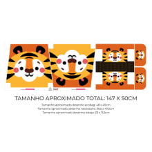 Tecido Painel Ecobag Estojo Tigre - Meia Tigela Tecido Painel Ecobag Estojo Tigre - Meia Tigela