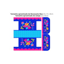 Tecido Painel Ecobag Necessarie Floral Azul - Meia Tigela