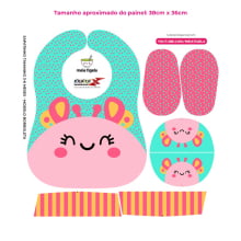 Tecido Painel Kit Babador e Sapatinho Borboleta - Meia Tigela