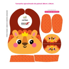 Tecido Painel Kit Babador e Sapatinho Leão - Meia Tigela