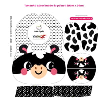 Tecido Painel Kit Babador e Sapatinho Vaquinha - Meia Tigela