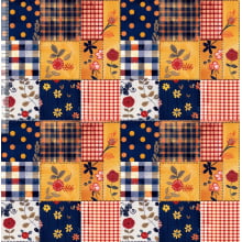 Tecido Tricoline Estampas Patchwork
