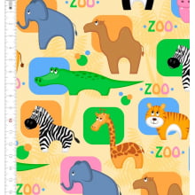 Tecido Tricoline Safari Zoo 9100e7959