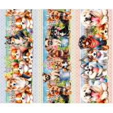 Tricoline Digital Barrado Dog - A0609