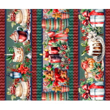 Tricoline Digital Barrado Natal Doces - 01429