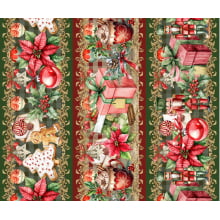 Tricoline Digital Barrado Natal Noel Presentes - 01415