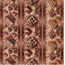 Tricoline Digital Barrado  Chocolate - 89481