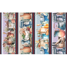 Tricoline Digital Barrados Amor de Cozinha - A3195