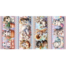 Tricoline Digital Barrados Cats Baby A5861