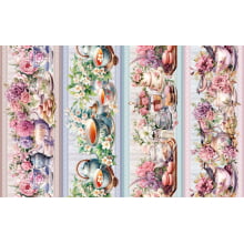 Tricoline Digital Barrados Chá da Tarde - A3204