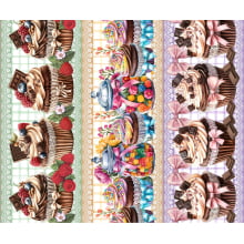 Tricoline Digital Barrados Cupcake