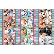 Tricoline Digital Barrados Dogs Baby A5862