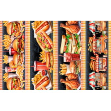 Tricoline Digital Barrados Fast Food 2026 - A3196